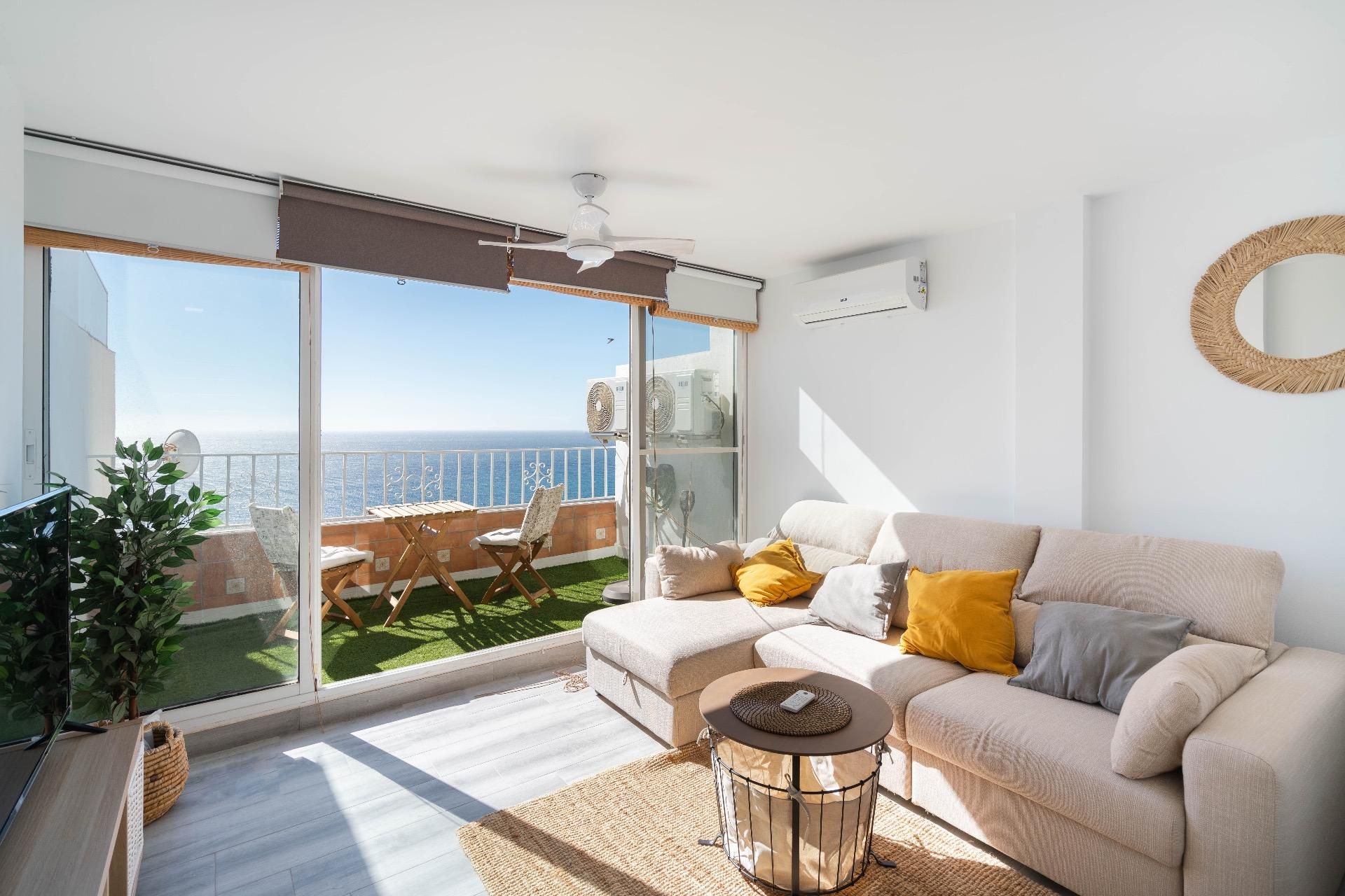 Living room of Attic for sale in  Almería Capital  with Air Conditioner, Heating and Terrace