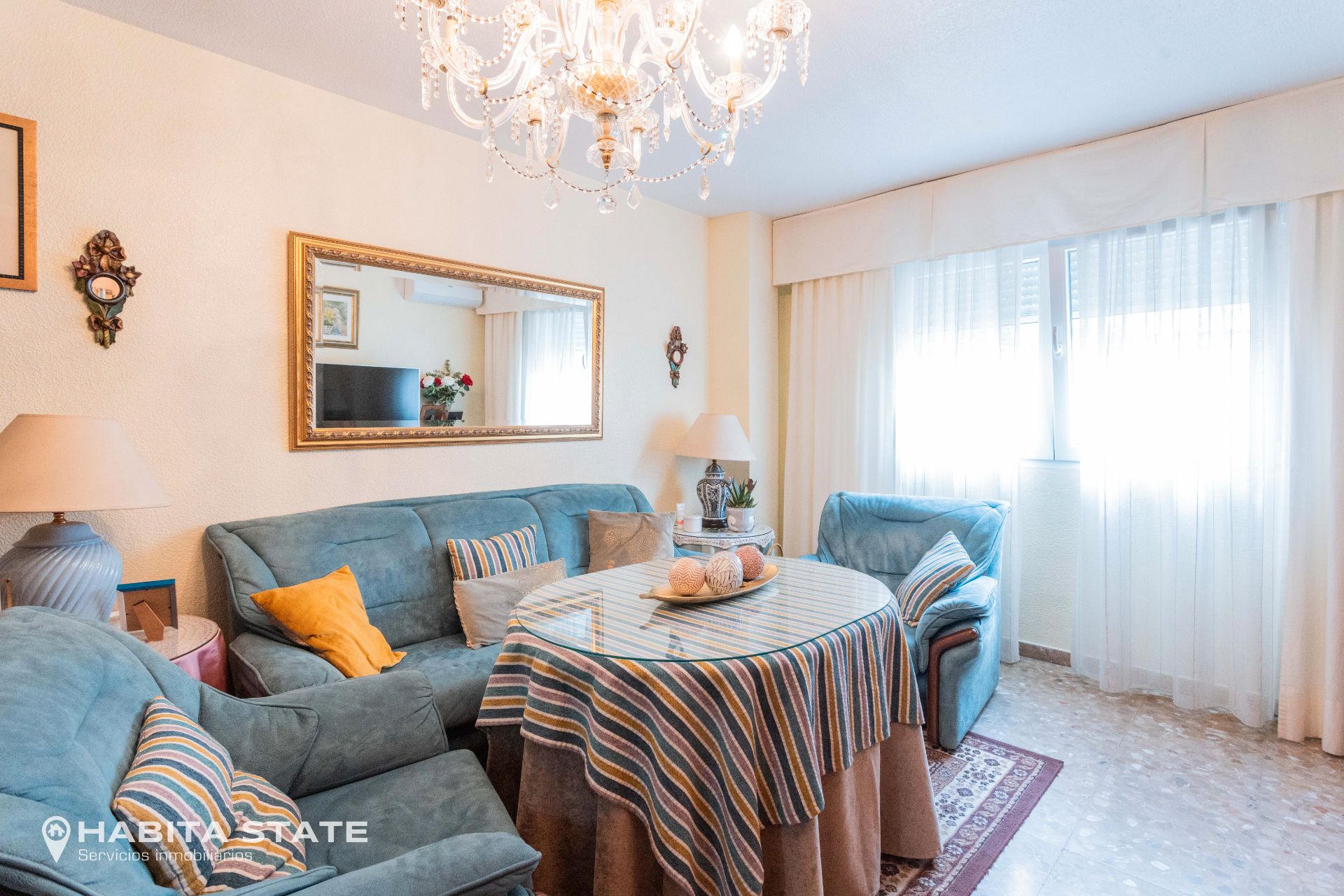 Bedroom of Flat for sale in  Almería Capital  with Air Conditioner, Private garden and Terrace