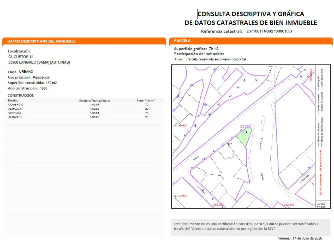 Residencial en venta en Langreo