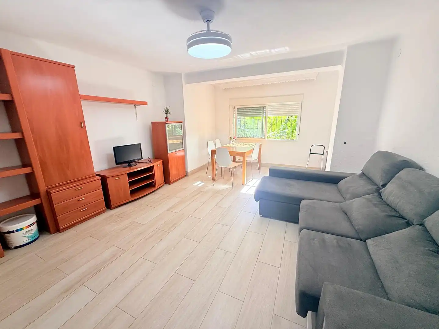 Wohnzimmer von Wohnung zur Miete in Málaga mit Möbliert, Ofen und Waschmaschine