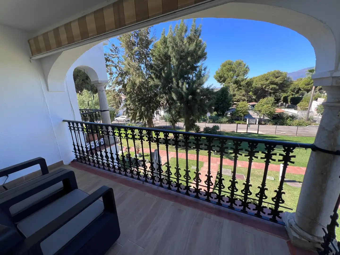 Balcony of Flat for rent in Estepona  with Air Conditioner, Internet and Community pool