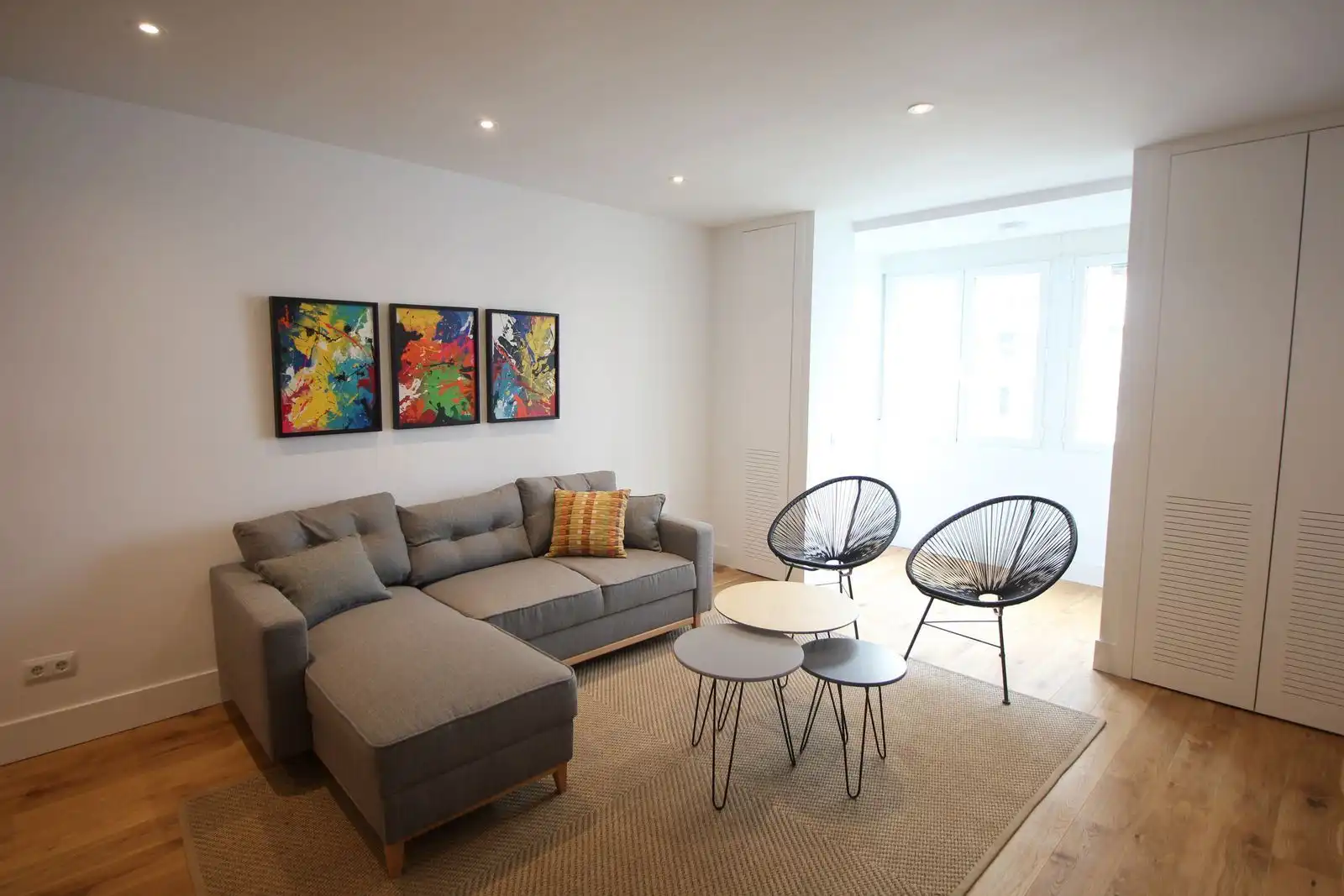 Sala de estar de Piso de alquiler en Madrid con Aire acondicionado, Calefacción y Parquet