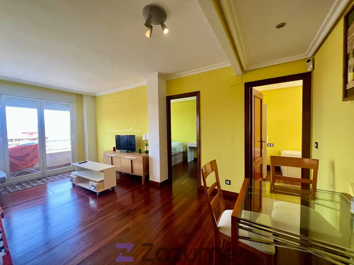 Sala de estar de Piso de alquiler en Bilbao  con Calefacción, Parquet y Amueblado