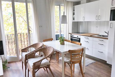 Kitchen of Flat to rent in  Barcelona Capital  with Air Conditioner, Heating and Parquet flooring