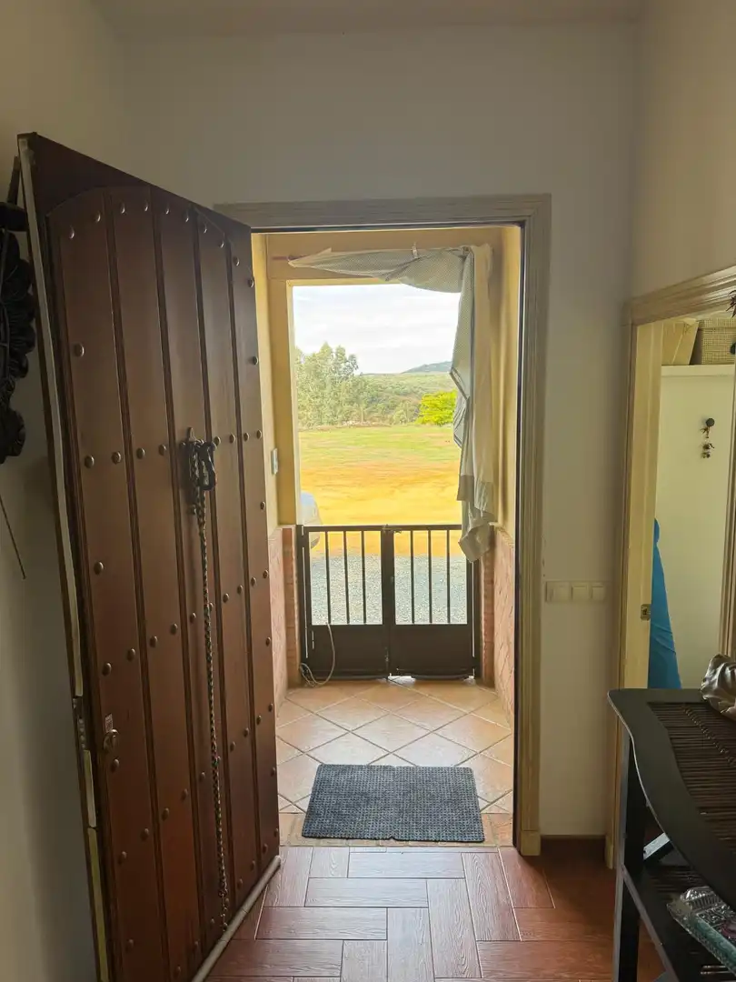 Terrassa de Casa o xalet en venda en Villanueva del Río y Minas amb Aire condicionat, Jardí privat i Terrassa