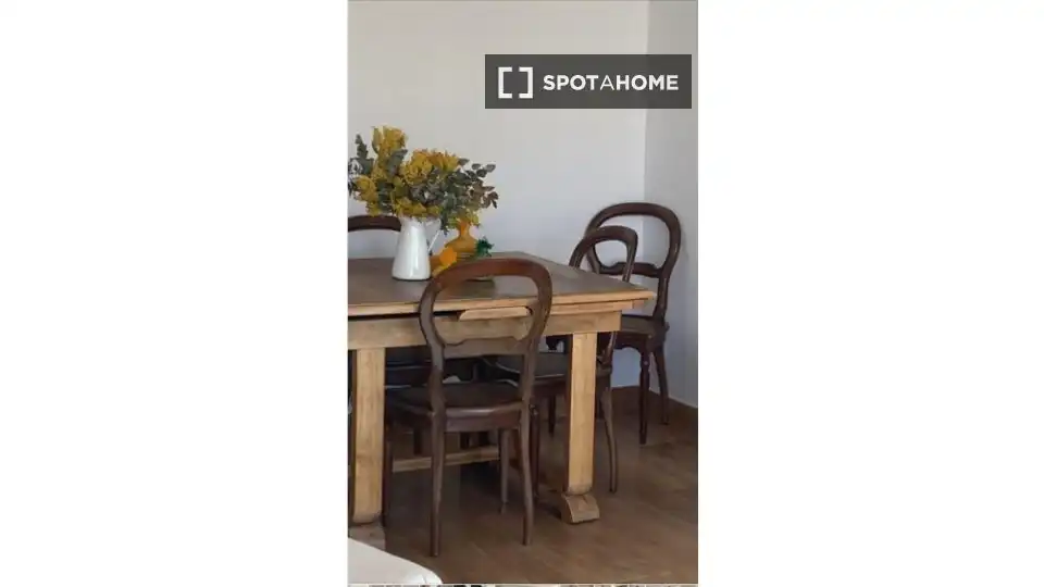 Menjador de Apartament per a compartir en Alicante / Alacant amb Aire condicionat, Terrassa i Moblat