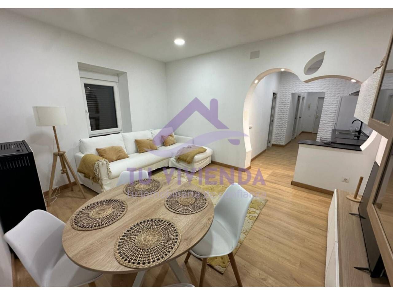 Living room of Flat to rent in Saldaña  with Heating, Parquet flooring and Furnished