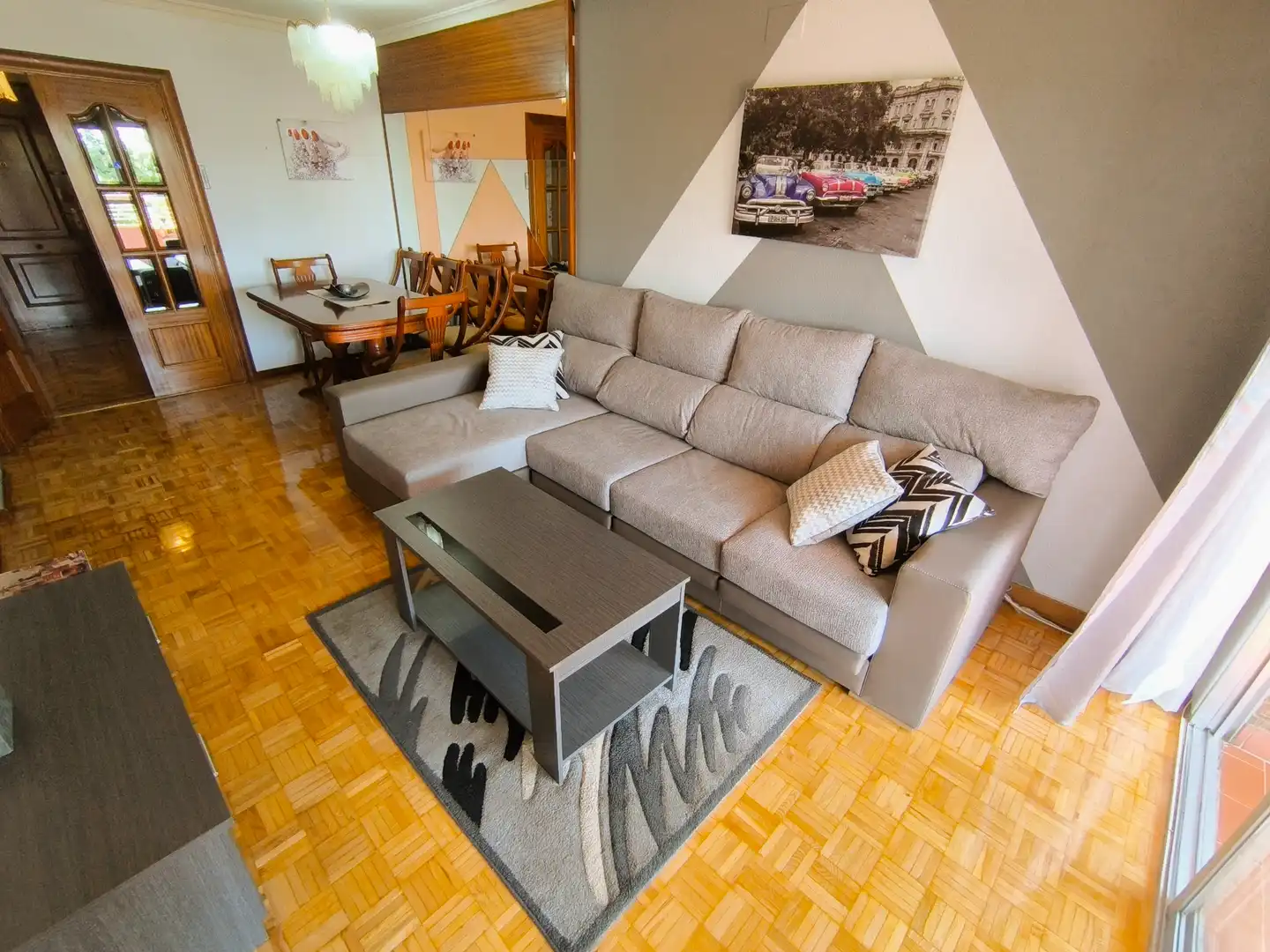 Sala de estar de Piso de alquiler en Palencia con Calefacción, Parquet y Terraza