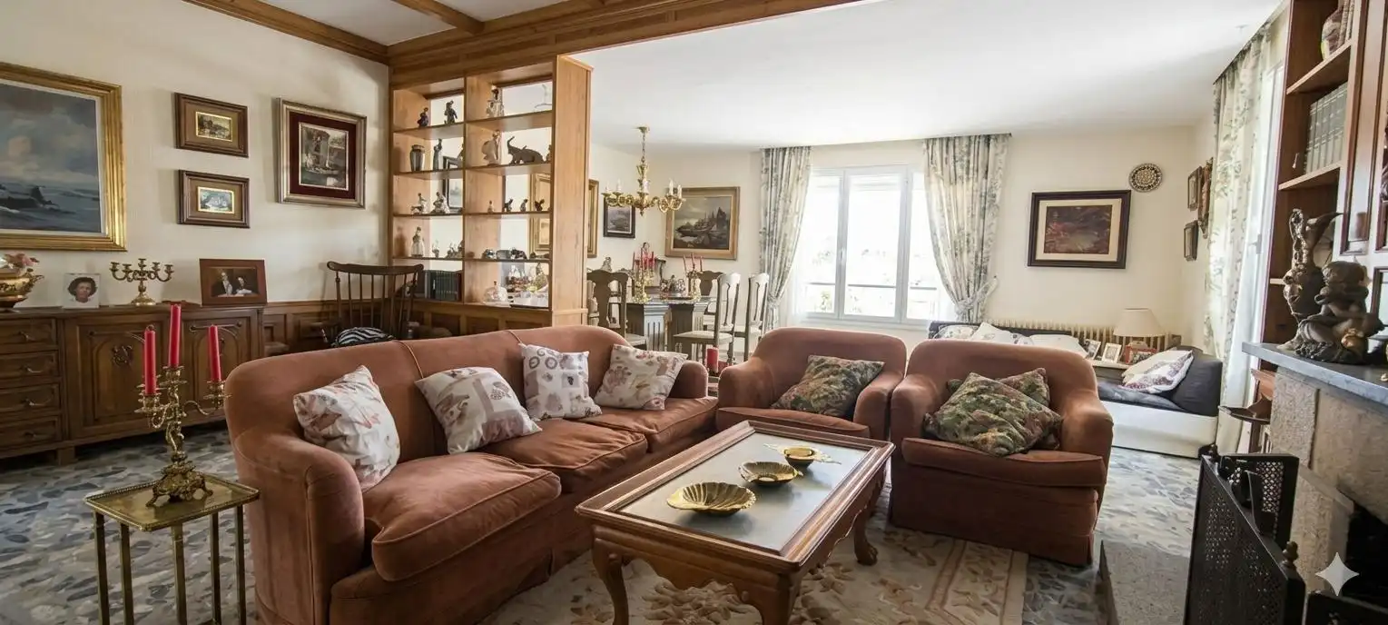 Wohnzimmer von Haus oder Chalet zum Verkauf in Moralzarzal mit Heizung, Privatgarten und Terrasse