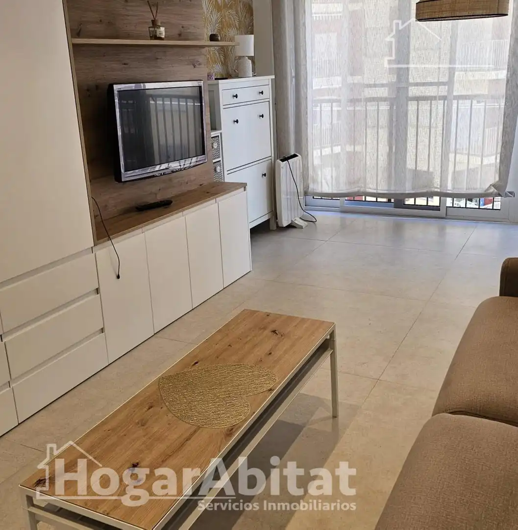 Living room of Flat for sale in Cullera  with Air Conditioner, Private garden and Furnished