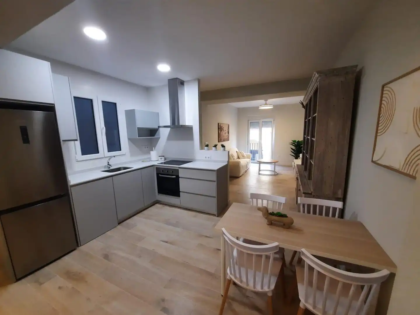 Kitchen of Flat for rent in Almansa  with Air Conditioner, Furnished and Balcony