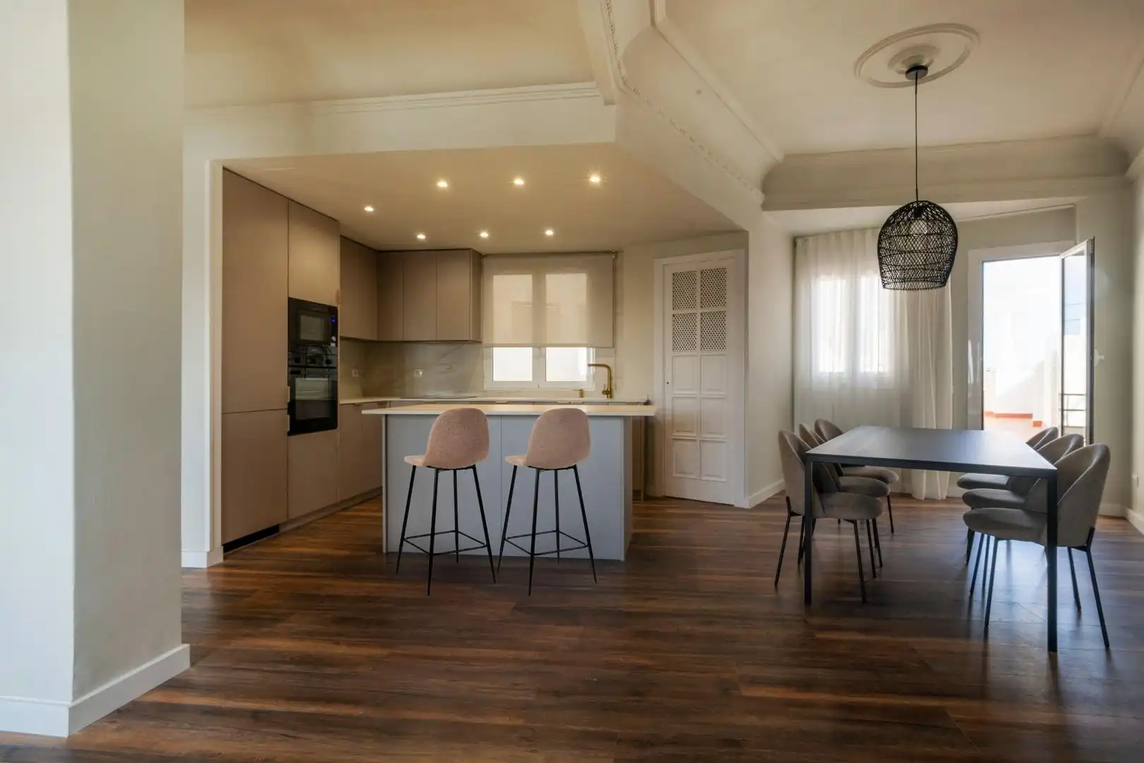 Kitchen of Attic for rent in Valencia  with Air Conditioner, Heating and Terrace
