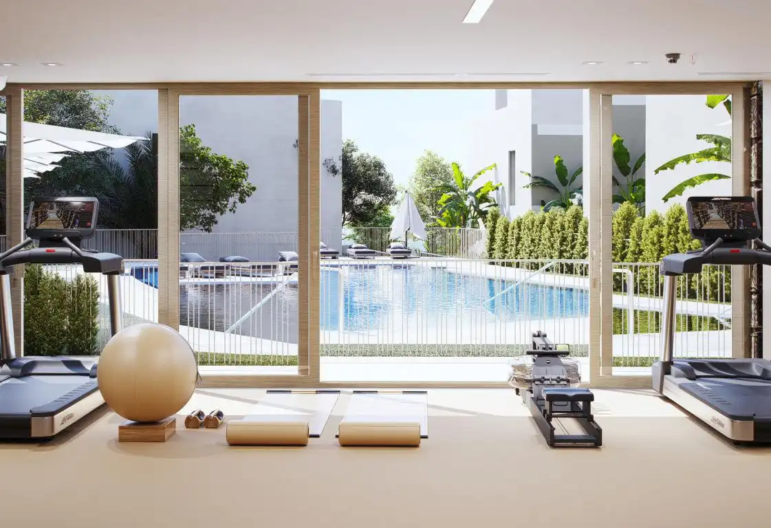 Piscina de Casa adosada en venda en Mijas amb Aire condicionat, Jardí privat i Terrassa