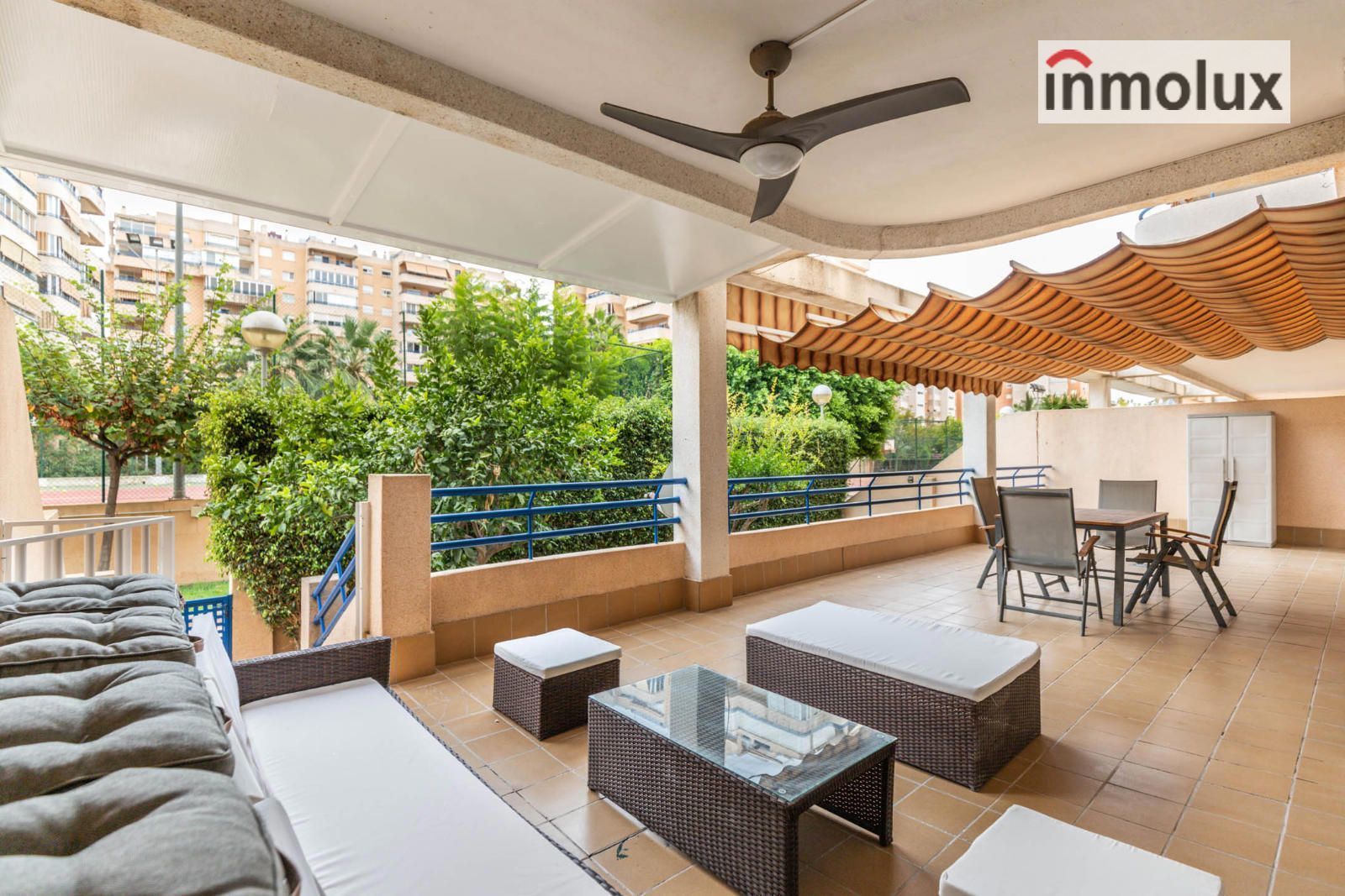 Terraza de Piso de alquiler en Alicante / Alacant con Aire acondicionado, Calefacción y Jardín privado