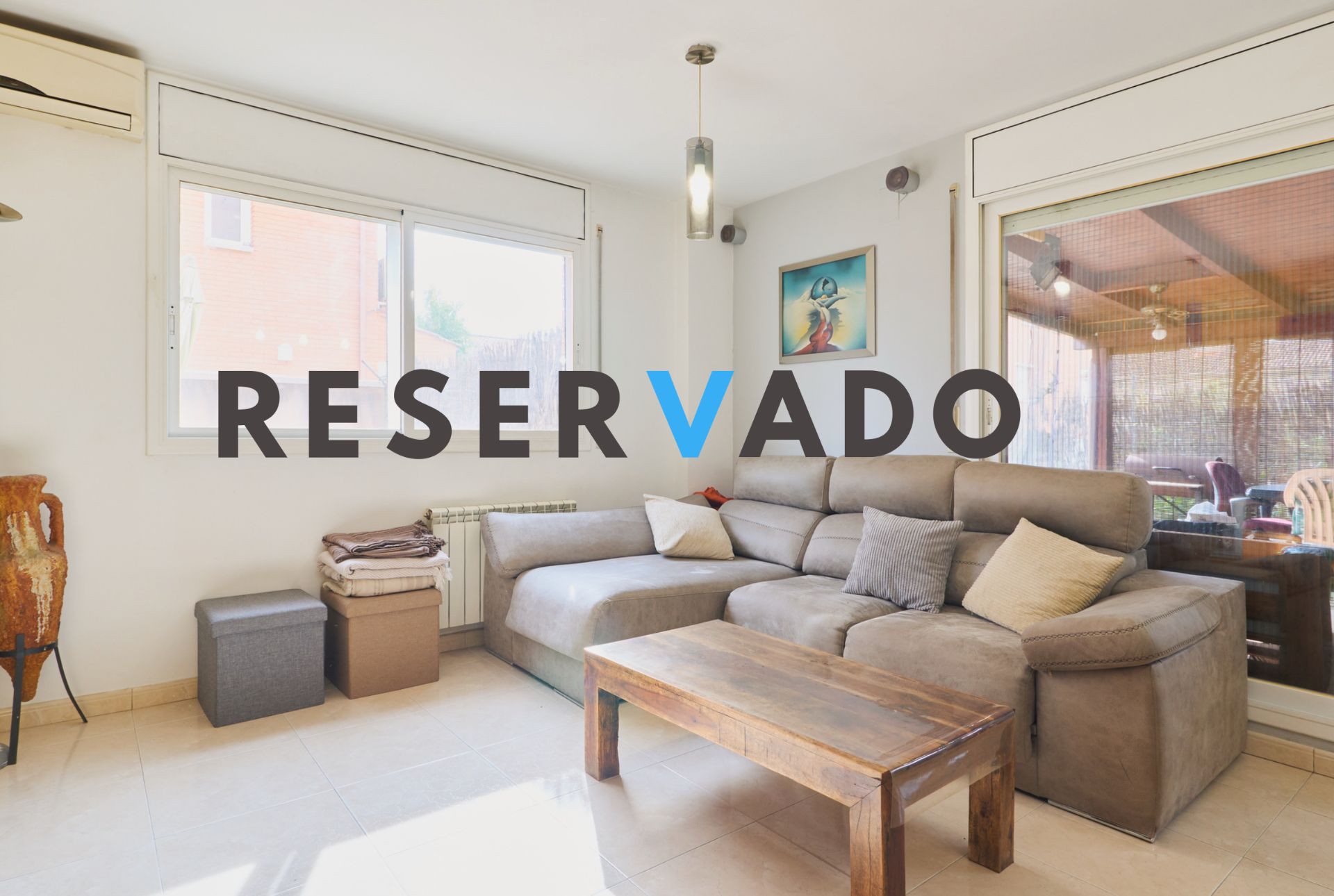 Sala d'estar de Casa adosada en venda en Cardedeu amb Aire condicionat, Calefacció i Jardí privat