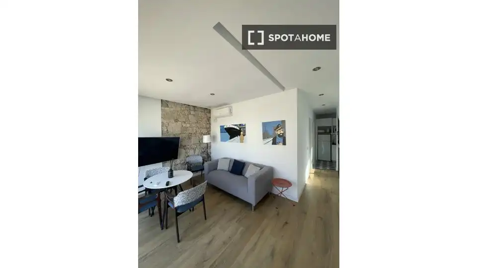 Sala d'estar de Apartament per a compartir en Las Palmas de Gran Canaria amb Aire condicionat, Terrassa i Moblat