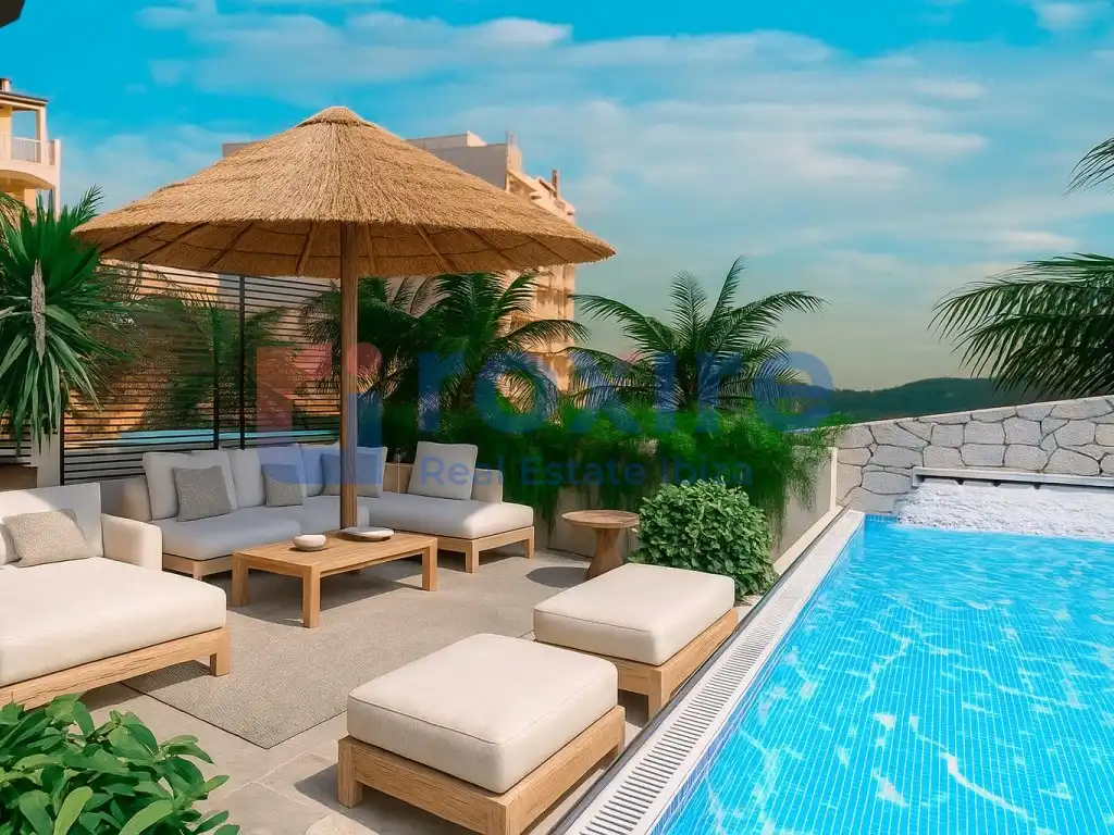Terrasse von Erdgeschoss zum Verkauf in Sant Antoni de Portmany mit Klimaanlage, Privatgarten und Terrasse