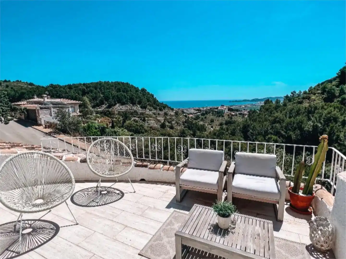 Terrasse von Wohnung zur Miete in Jávea / Xàbia mit Klimaanlage, Privatgarten und Möbliert