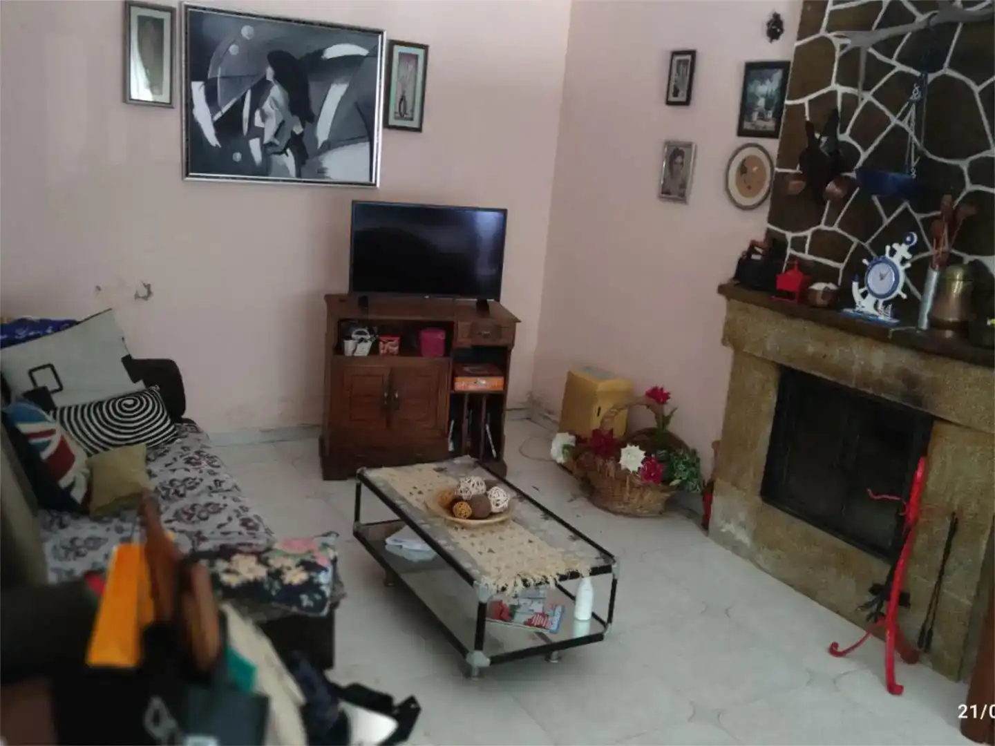 Sala de estar de Casa o chalet en venta en Ponteceso con Balcón