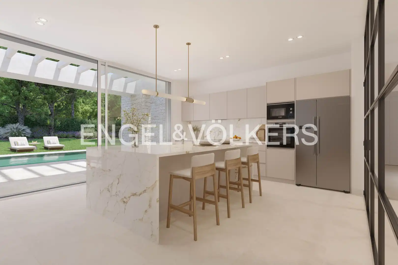 Cocina de Casa o chalet en venta en Boadilla del Monte con Aire acondicionado, Calefacción y Jardín privado