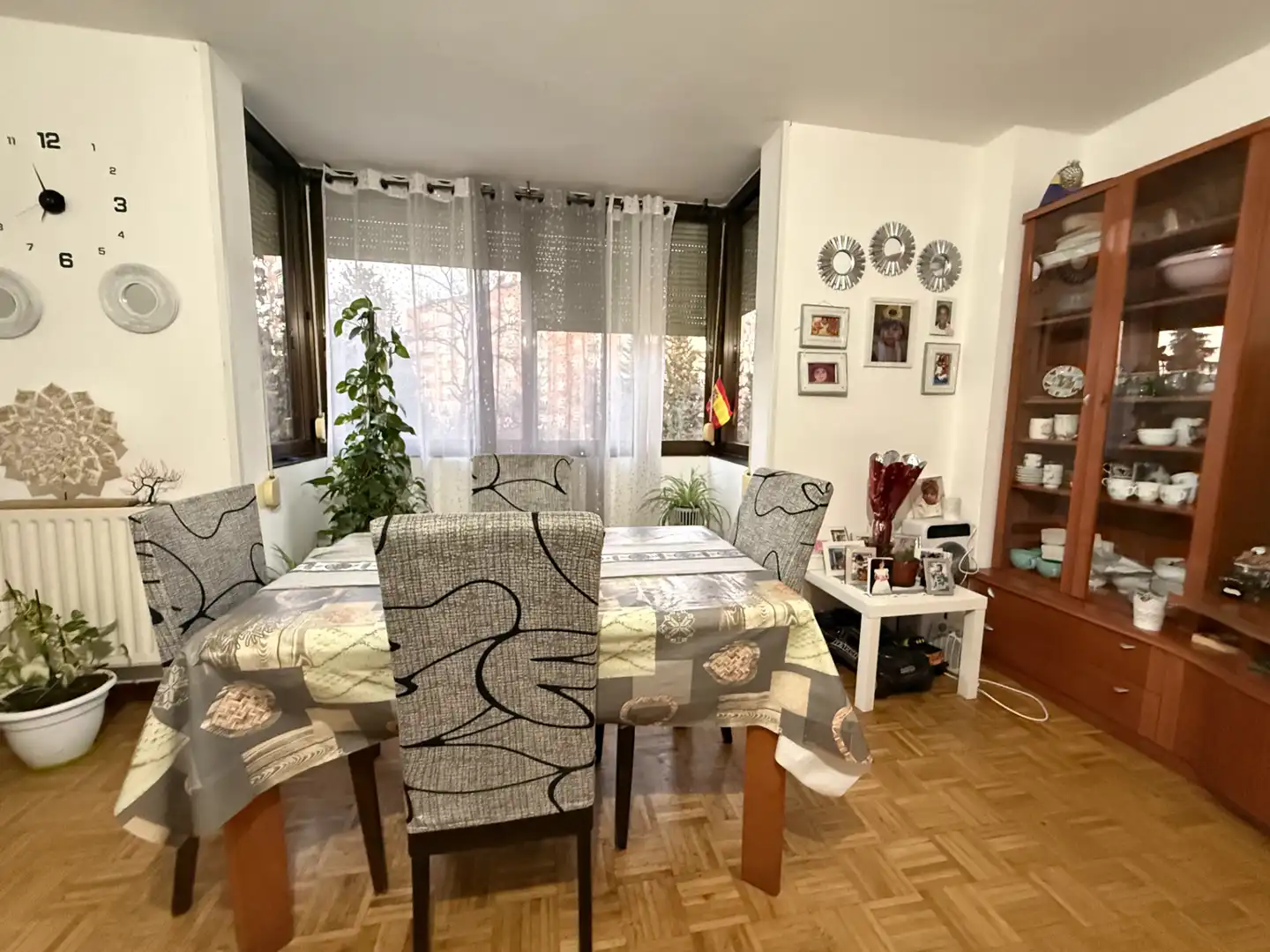 Dining room of Flat for sale in Madrid  with Heating, Parquet flooring and Terrace