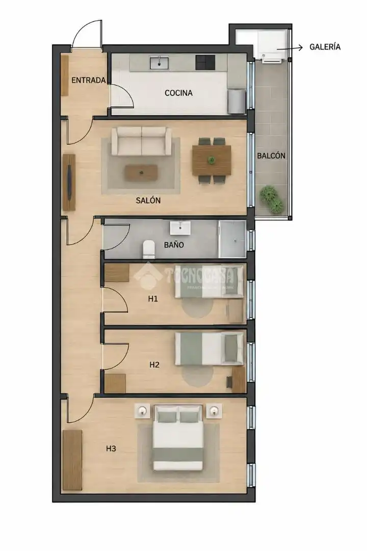 Flat with terrace for sale in Salut - Lloreda, imagen 27