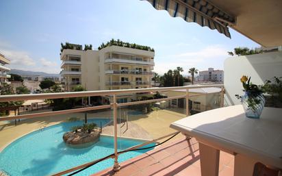 Terrace of Flat for sale in Roses  with Terrace, Swimming Pool and Furnished