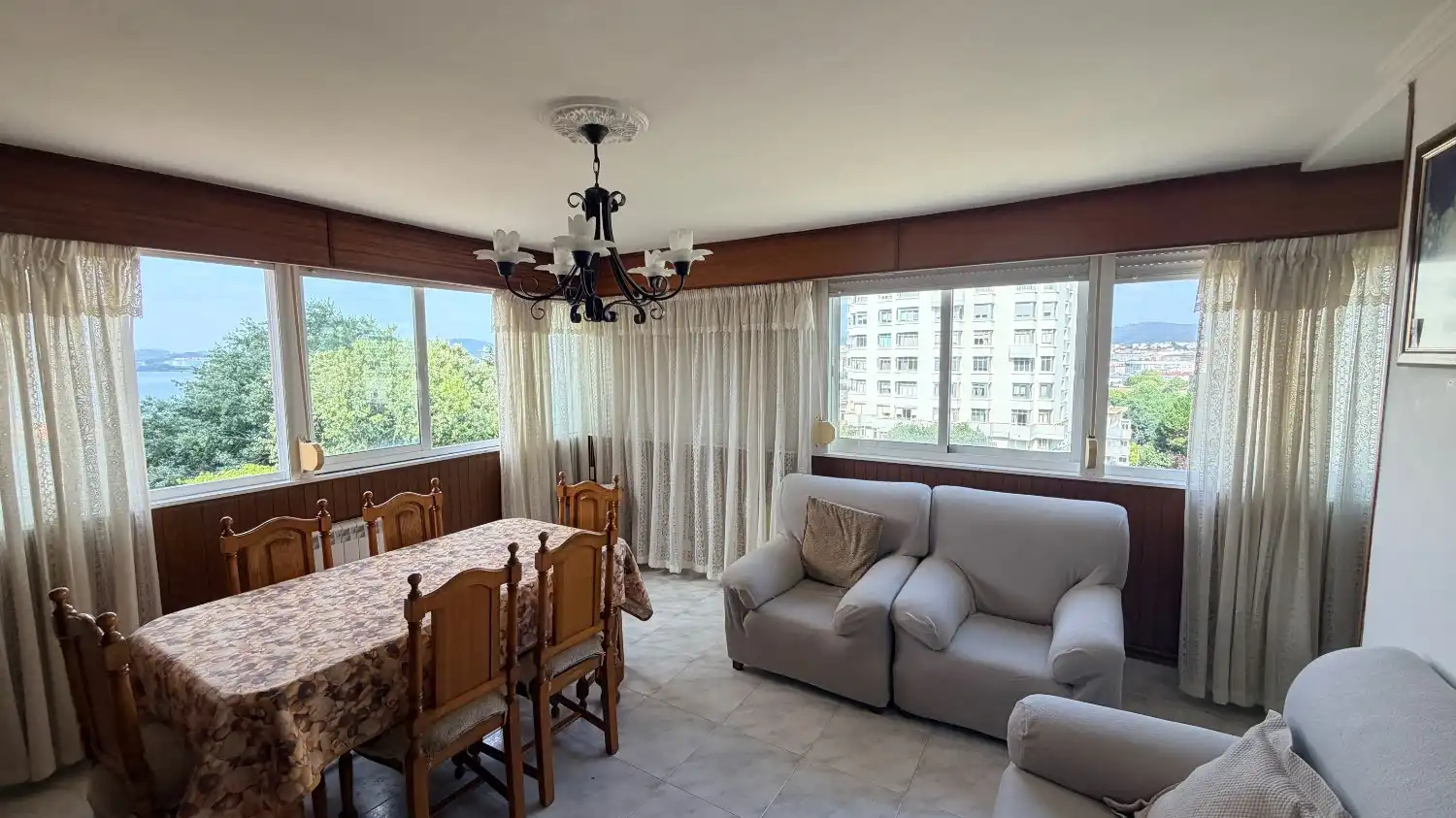 Wohnzimmer von Wohnung zum Verkauf in Ferrol mit Heizung und Möbliert