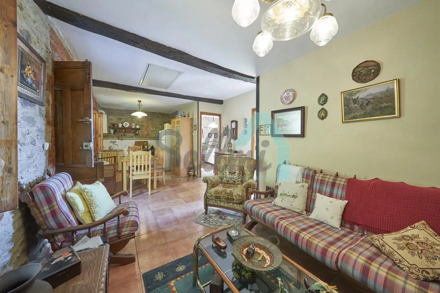 Living room of Houses for sale in Langreo  with Private garden and Balcony