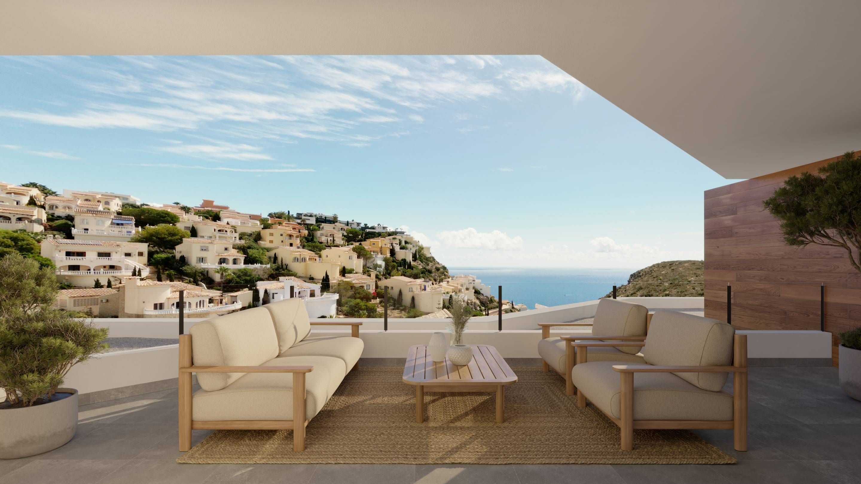 Terrassa de Dúplex en venda en Benitachell / El Poble Nou de Benitatxell amb Aire condicionat, Terrassa i Alarma