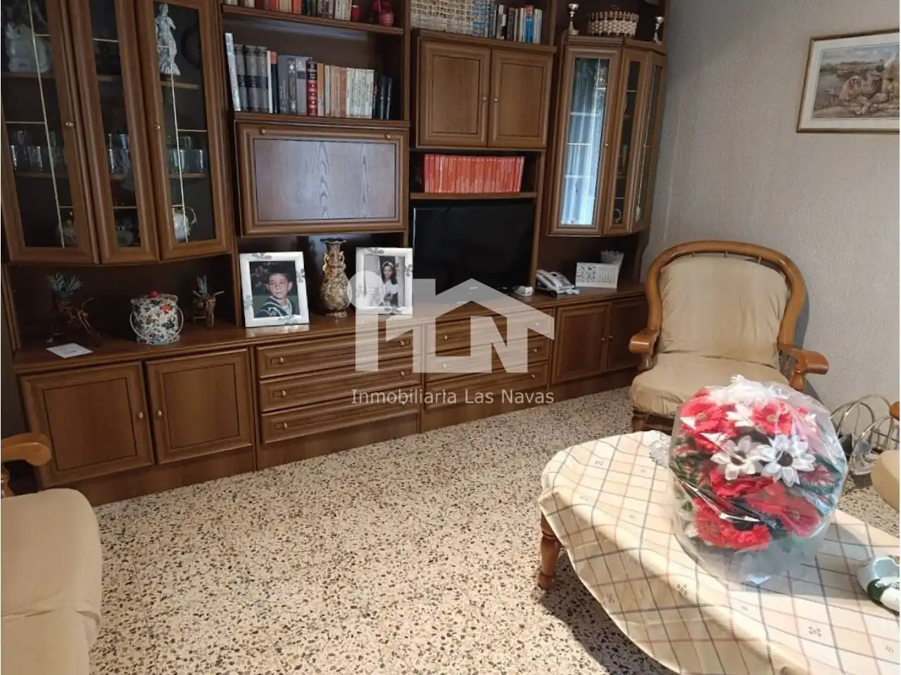 Sala de estar de Piso en venta en Las Navas del Marqués  con Calefacción, Terraza y Balcón