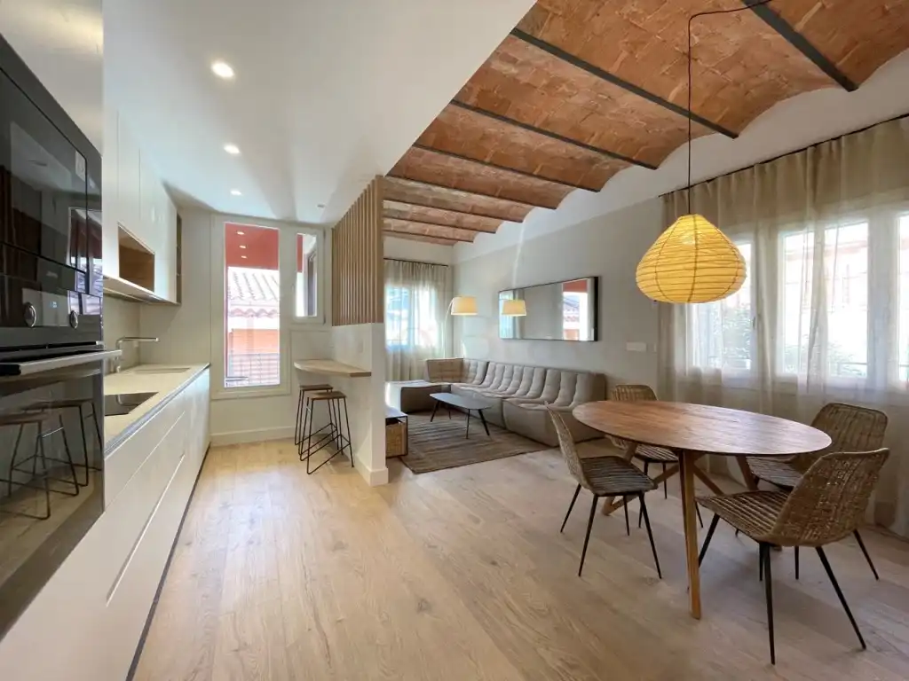 Sala de estar de Ático de alquiler en Barcelona