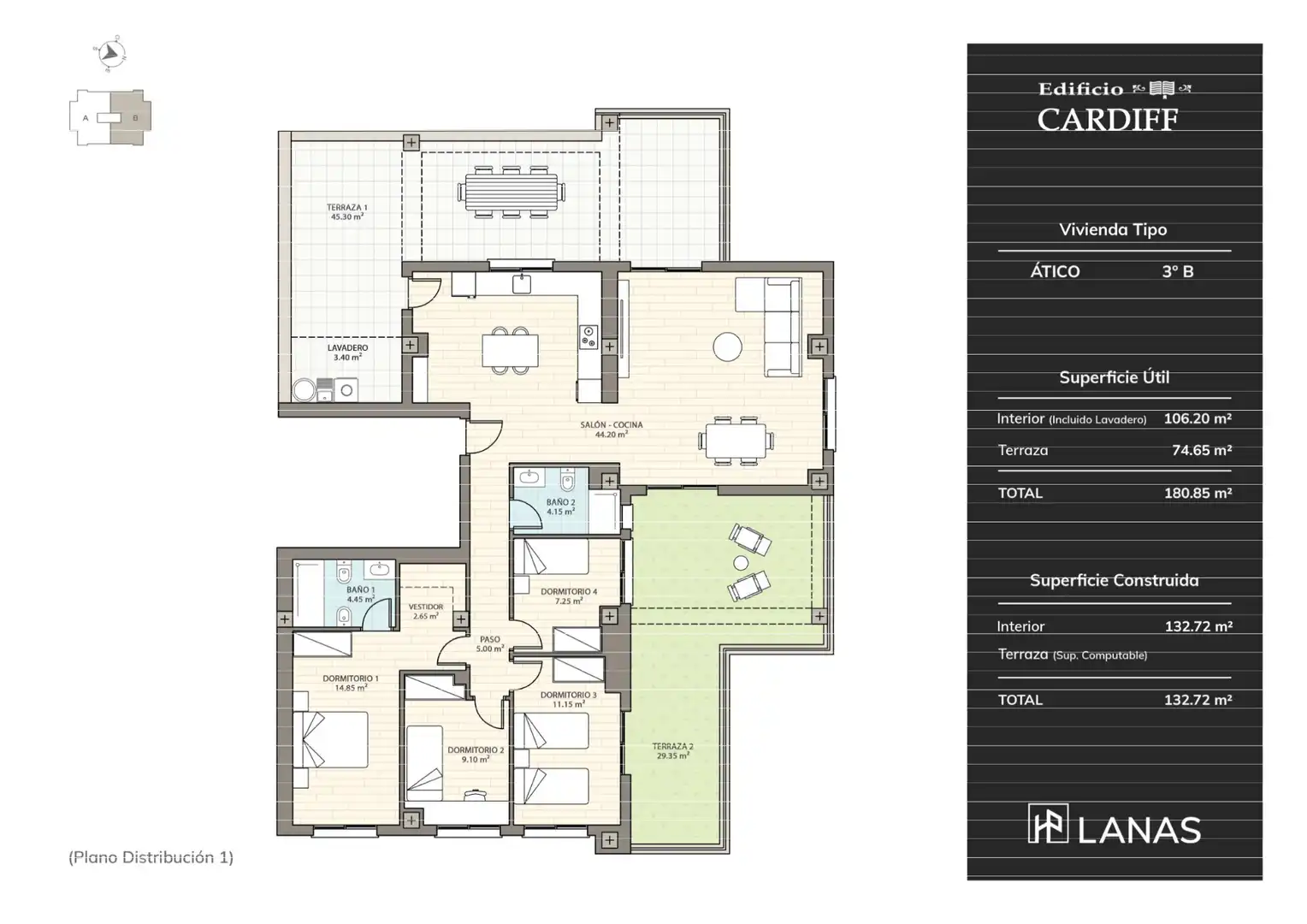 Attic for sale in Murcia  with Air Conditioner, Heating and Parquet flooring