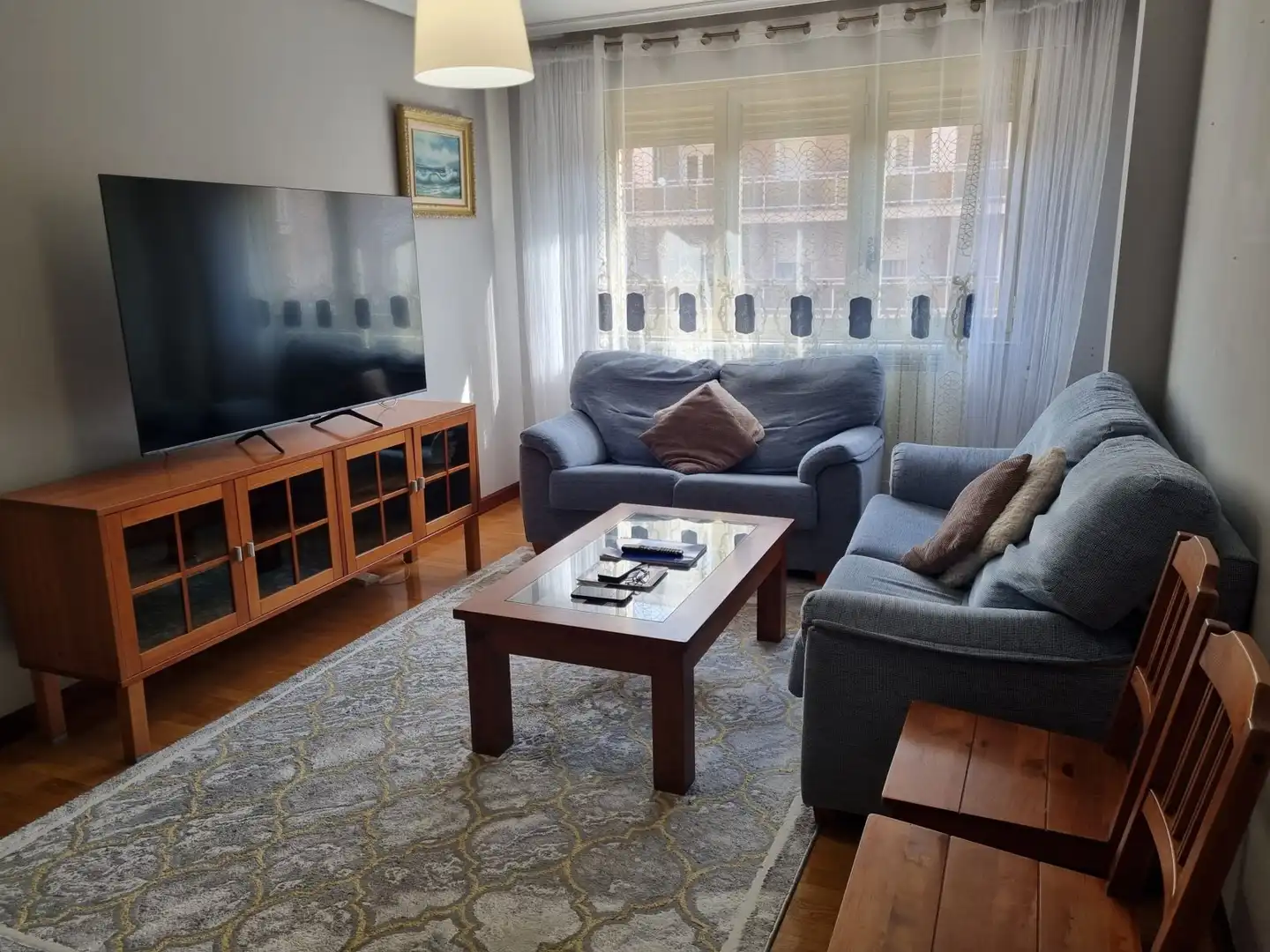 Sala de estar de Piso en venta en Nájera con Calefacción, Trastero y Amueblado