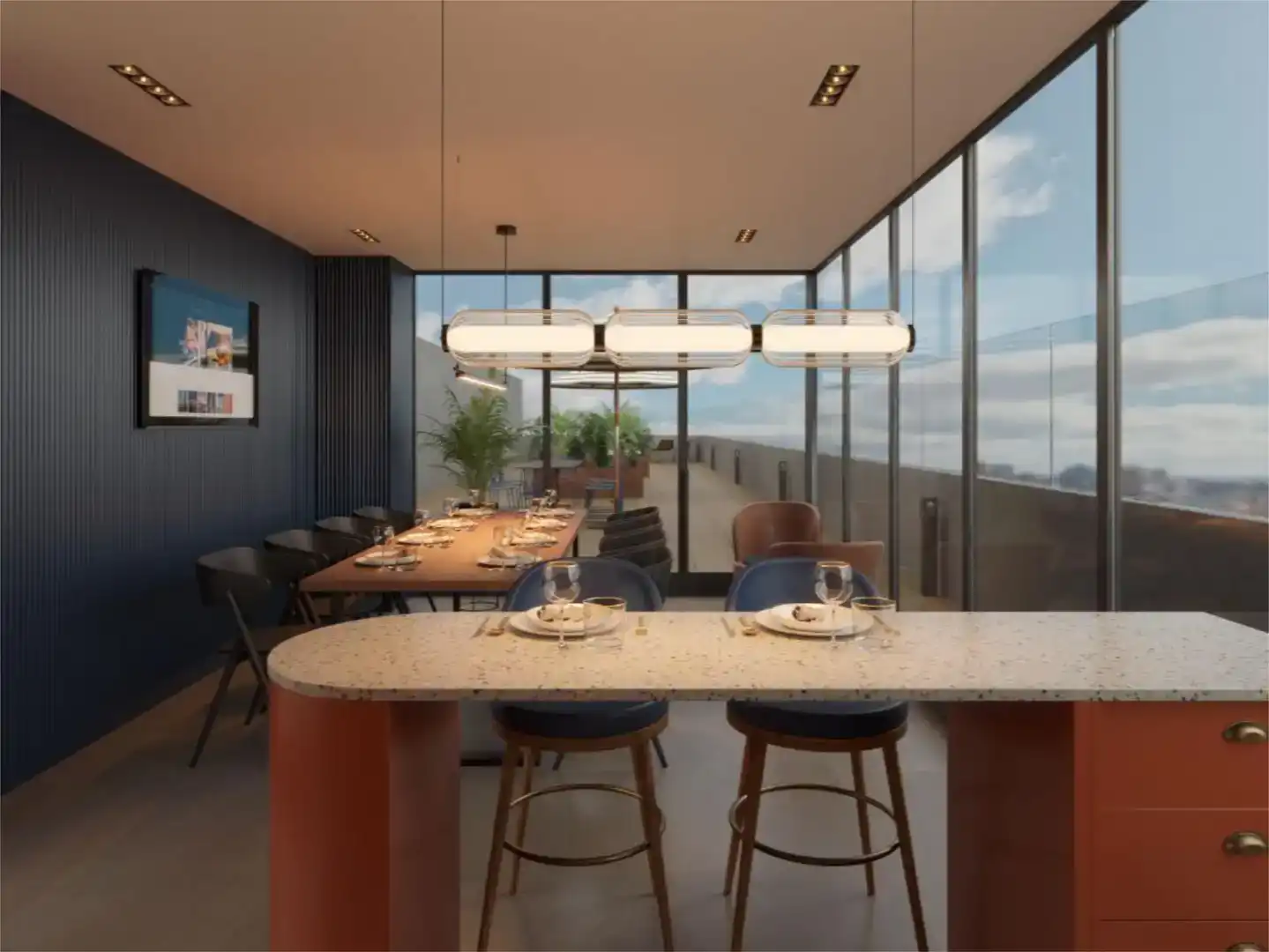 Esszimmer von Wohnung zur Miete in  Madrid Capital mit Klimaanlage und Schwimmbad