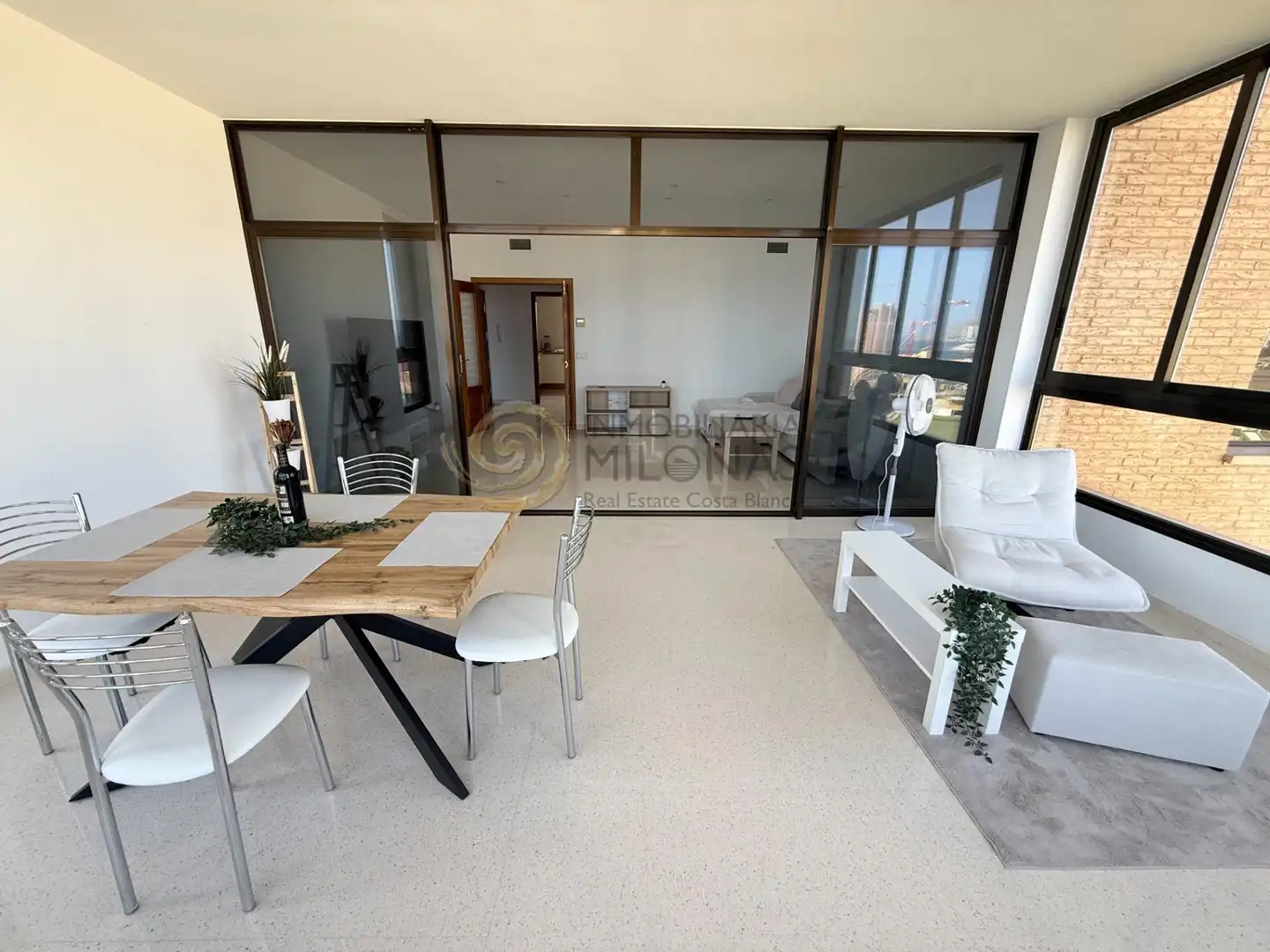 Terrasse von Wohnung zur Miete in Benidorm mit Klimaanlage, Heizung und Privatgarten