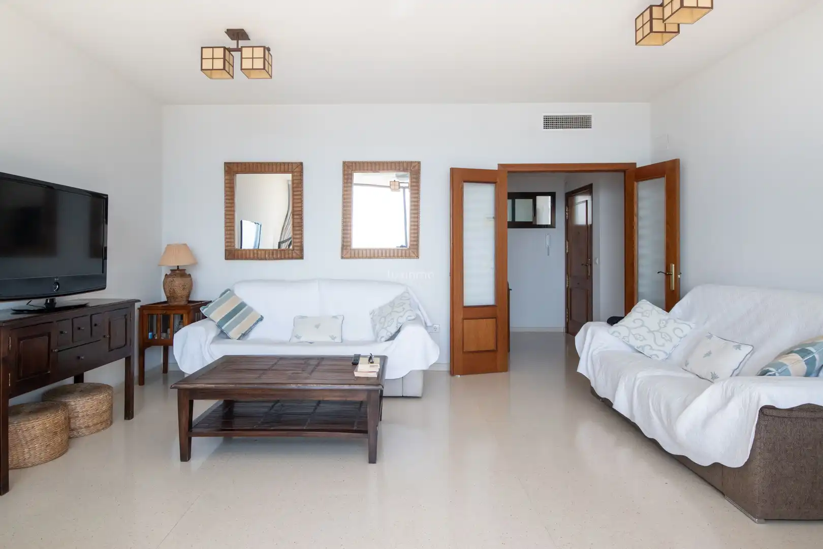 Living room of Flat for sale in Benidorm  with Air Conditioner, Private garden and Community pool