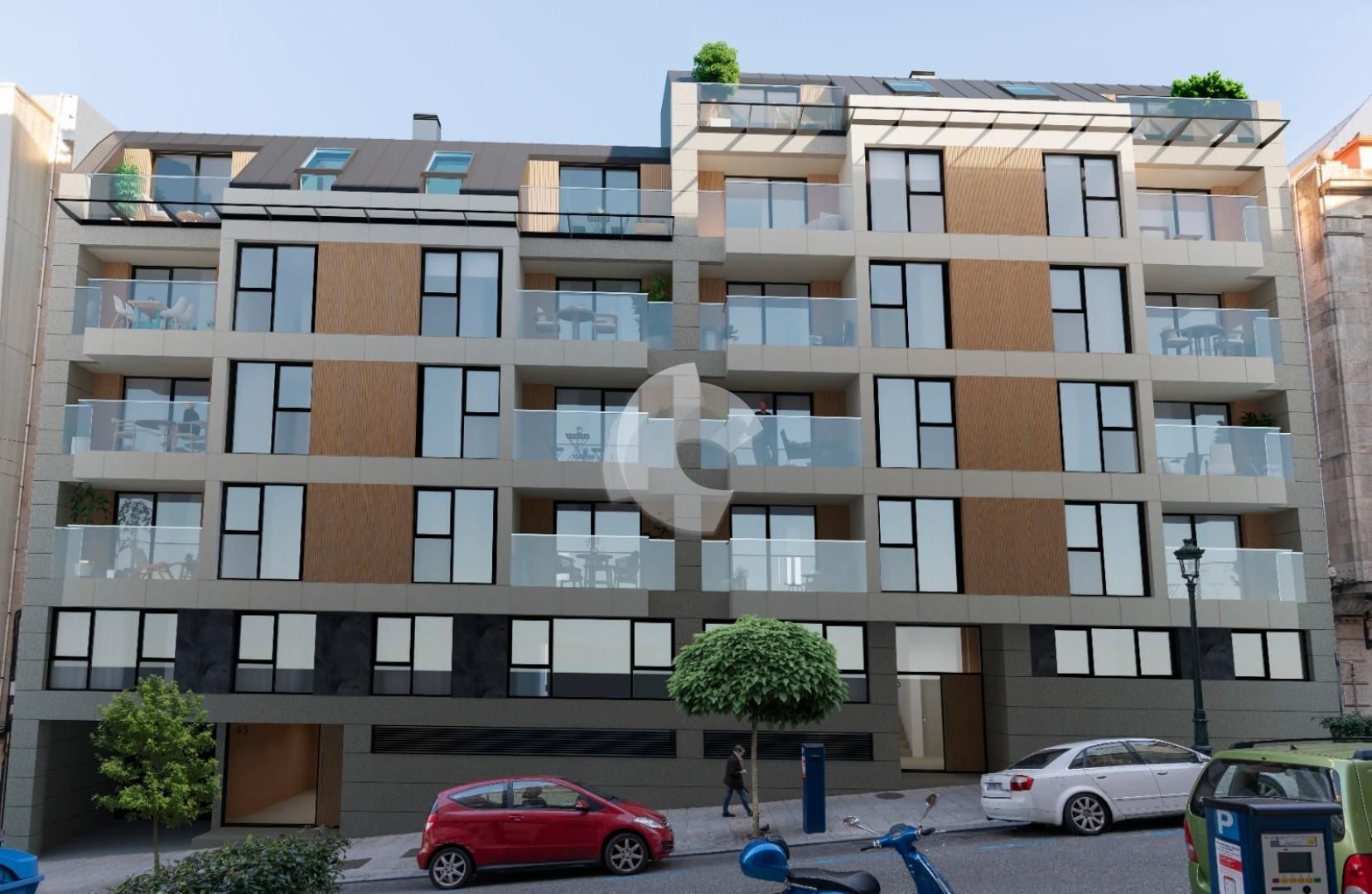 Vista exterior de Ático de alquiler en Vigo 