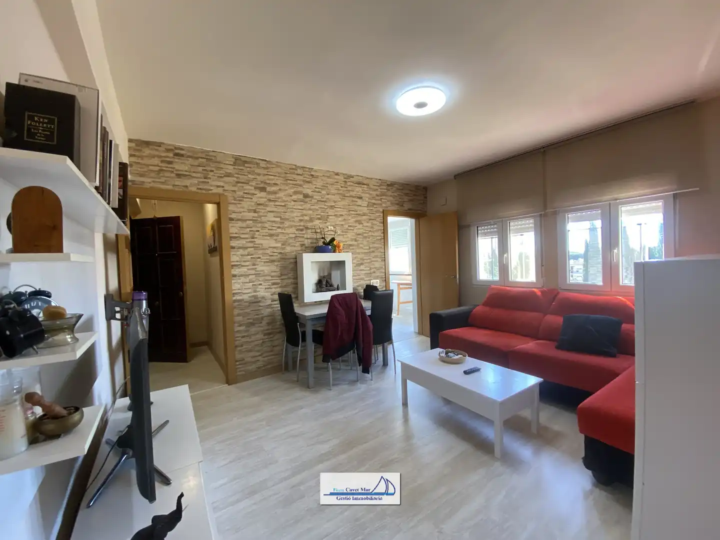 Sala d'estar de Apartament en venda en Cambrils amb Parquet, Moblat i Piscina comunitària