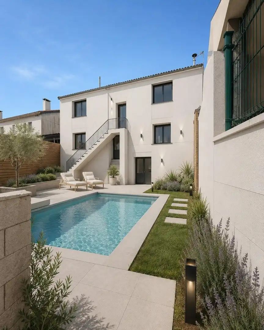 Piscina de Finca rústica en venta en A Laracha  