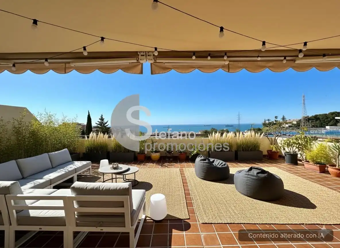 Terrace of Detached homes for sale in Málaga Capital  with Air Conditioner, Private garden and Terrace