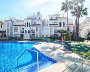 Exterior view of Planta baja for sale in Marbella  with Air Conditioner, Terrace and Swimming Pool