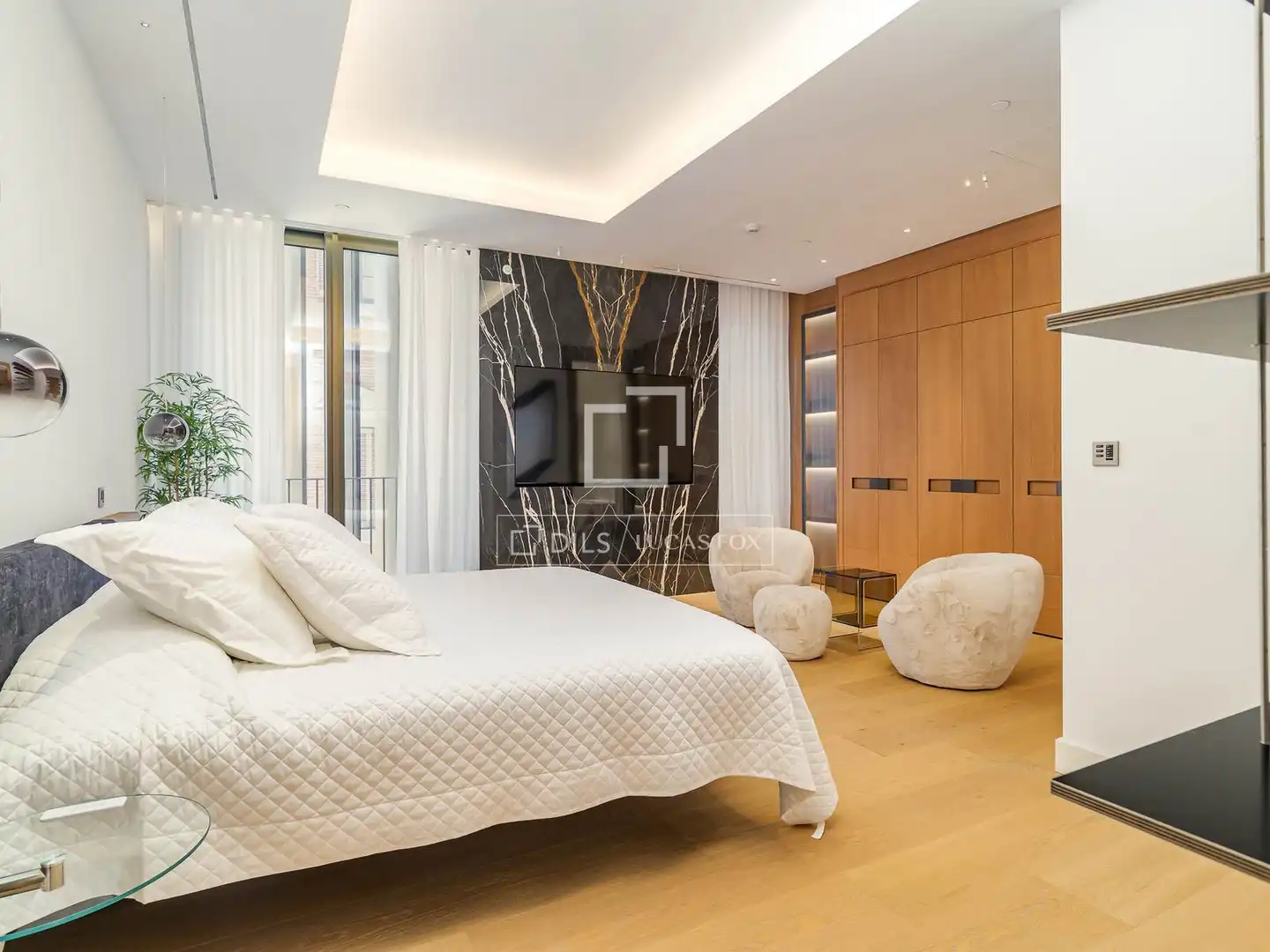 Schlafzimmer von Wohnung zum Verkauf in Barcelona mit Klimaanlage, Heizung und Parkett