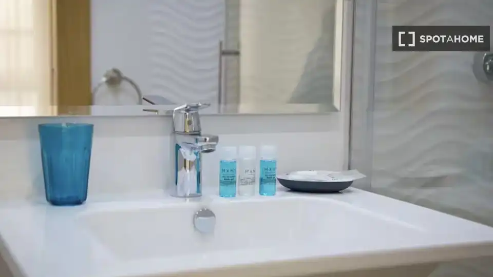 Bathroom of Study for share in Málaga  with Air Conditioner, Heating and Terrace