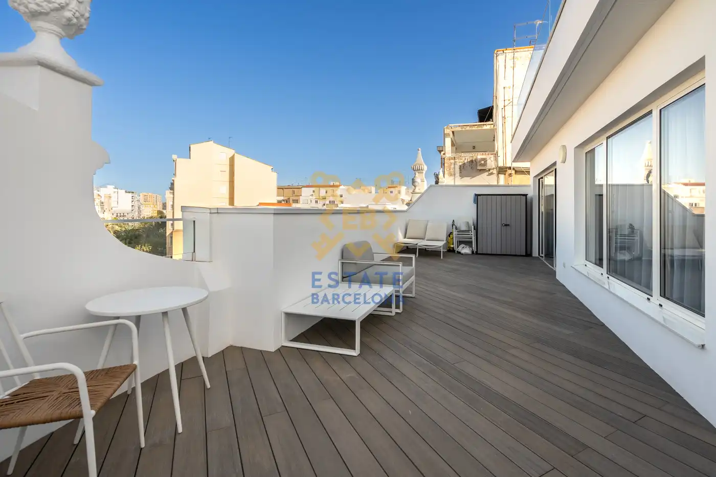 Terrasse von Dachboden zum Verkauf in Valencia mit Klimaanlage, Heizung und Möbliert