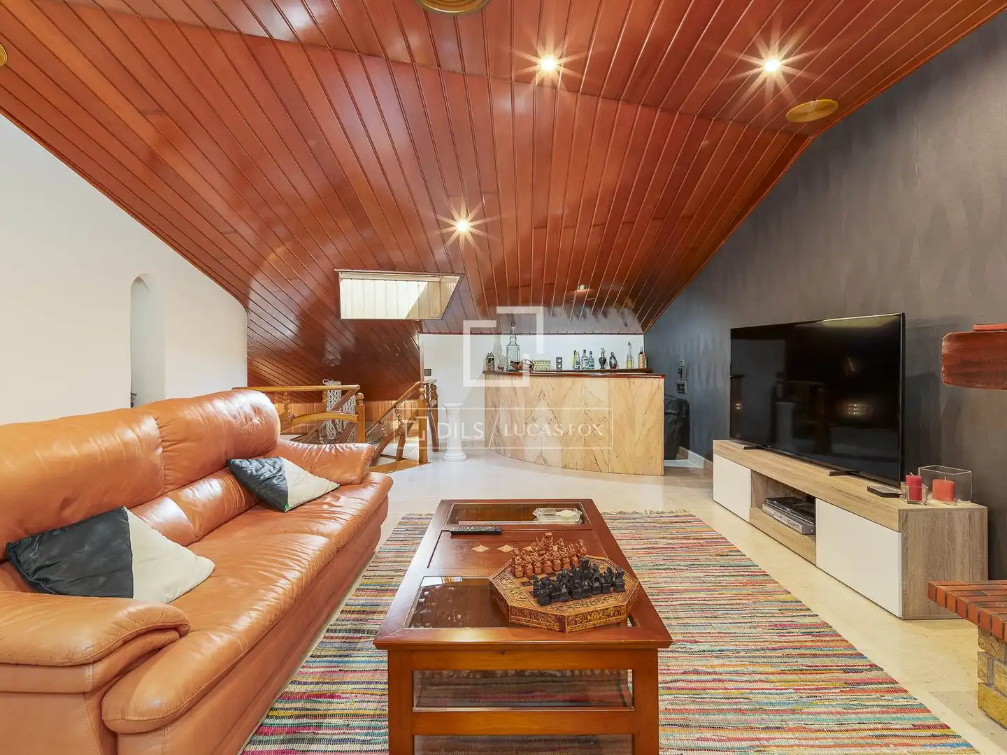 Sala d'estar de Àtic en venda en Barcelona amb Aire condicionat, Terrassa i Balcó