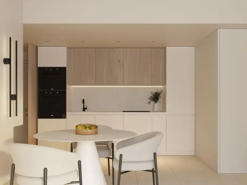 Kitchen of Flat for sale in Calpe / Calp  with Air Conditioner, Private garden and Terrace