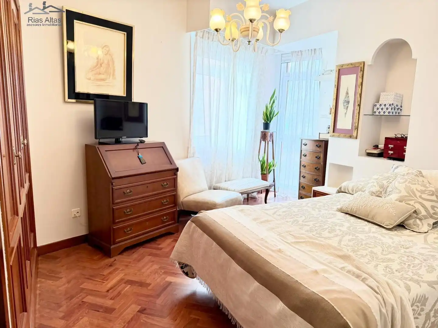 Bedroom of Flat for sale in A Coruña Capital   with Heating and Furnished