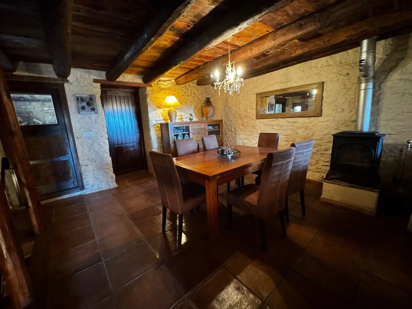 Comedor de Finca rústica en venta en La Pobla de Benifassà con Calefacción, Jardín privado y Terraza