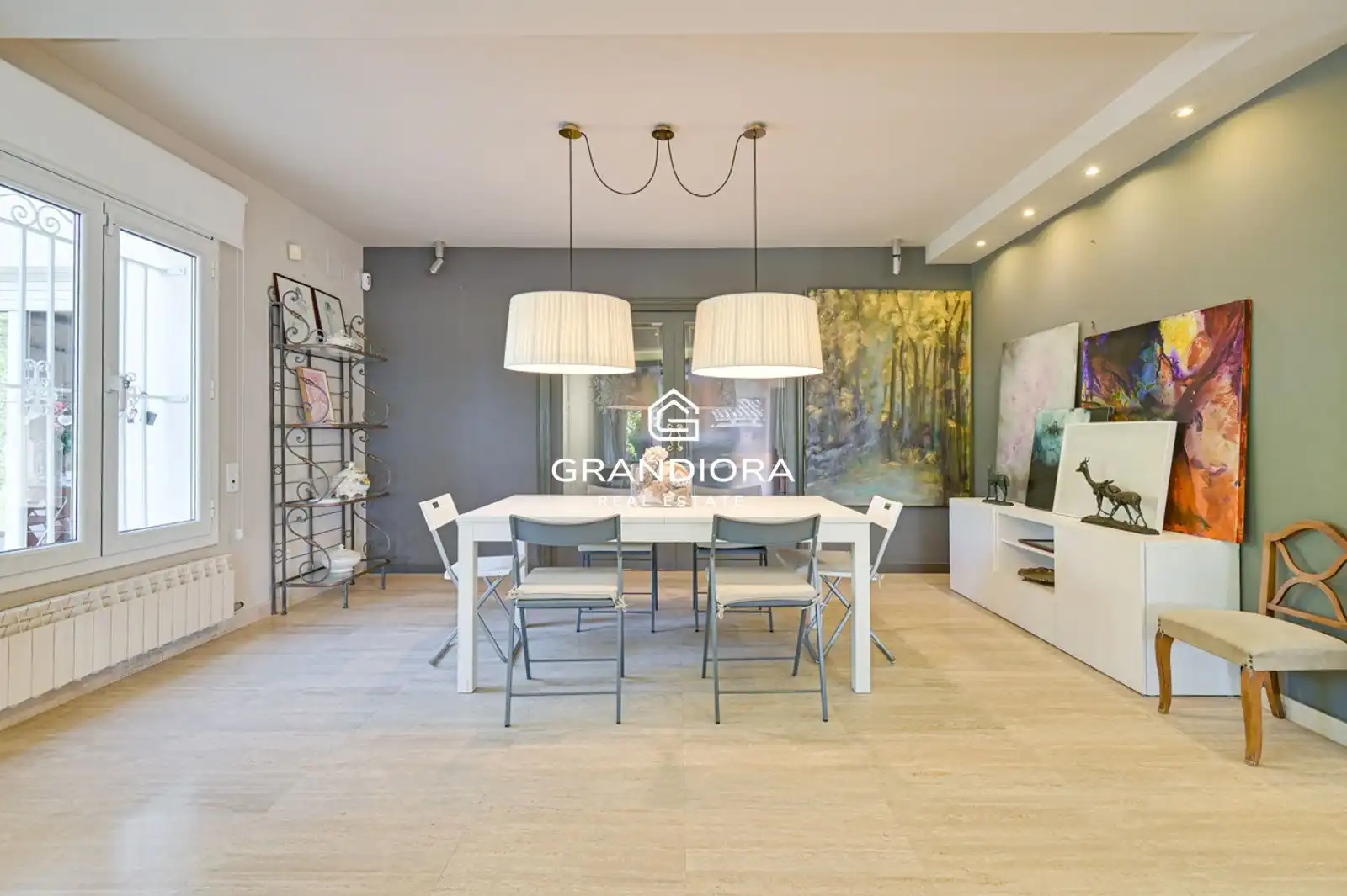 Dining room of Houses for sale in El Masnou  with Air Conditioner, Terrace and Swimming Pool